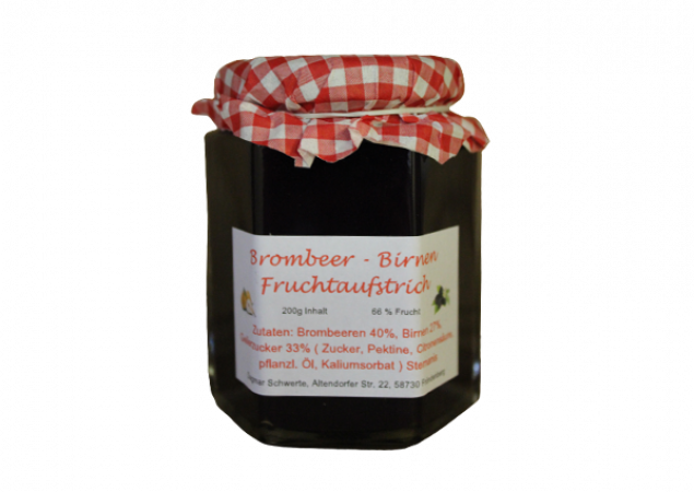 Brombeer-Birnen Fruchtaufstrich